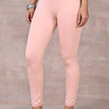 Baby Pink Ankle Length Plain Legging - Lakshita