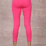 Farah Dark Pink Viscose Lycra Leggings for Women