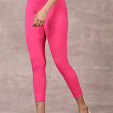 Farah Dark Pink Viscose Lycra Leggings for Women