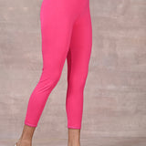 Farah Dark Pink Viscose Lycra Leggings for Women