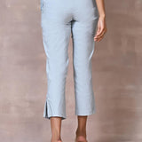 Spa Blue Pant with Elastic Waist Band - Lakshita