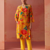 Noorani Mustard Printed Kurta