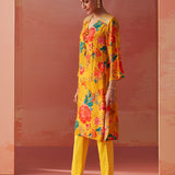 Noorani Mustard Printed Kurta