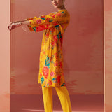 Noorani Mustard Printed Kurta