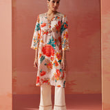 Noorani Ivory Printed Kurta