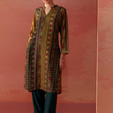 Maysa Green Embroidered Chiffon Co-ord Set for Women