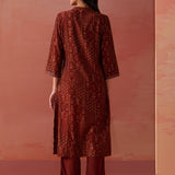 Nyla Maroon Printed Viscose Co-ord Set for Women