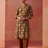 Tamanna Ochre Printed Georgette Co-ord Set for Women