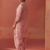 Alvia Rose Pink Printed Viscose Cotton Straight Co-ord Set