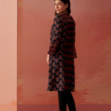 Arayna Black Printed Chanderi Kurta for Women