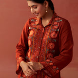 Hayat Maroon Printed Viscose Tunic for Women