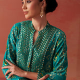 Sania Green Printed Rayon Kurta Set