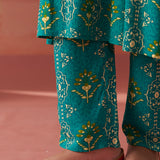 Sania Green Printed Rayon Kurta Set