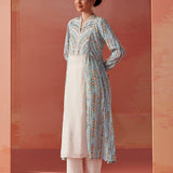 Imara Blue Printed Georgette Kurta Set