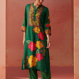 Sameera Green Printed Viscose Co-ord Set for Women