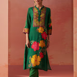 Sameera Green Printed Viscose Co-ord Set for Women