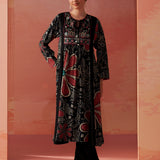 Anaisa Black Printed Rayon Kurta Set for Women