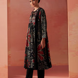 Anaisa Black Printed Rayon Kurta Set for Women