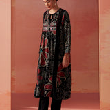 Anaisa Black Printed Rayon Kurta Set for Women