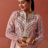 Imara Pink Printed Georgette Kurta Set