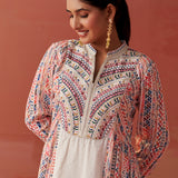 Imara Pink Printed Georgette Kurta Set