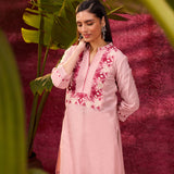 Gulbahar Light Pink Embroidered Kurta for Women