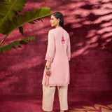 Gulbahar Light Pink Embroidered Kurta for Women