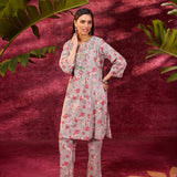 Phool Mushroom Grey Printed Kurta Set for Women