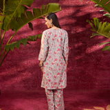 Phool Mushroom Grey Printed Kurta Set for Women