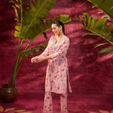 Phool Rose Pink Printed Kurta Set for Women