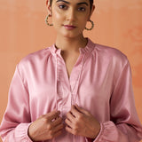 Kusha Pink Monochrome Kurti for Women