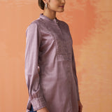 Avani Lavender Monochrome Shirt for Women