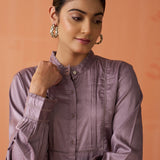 Avani Lavender Monochrome Shirt for Women