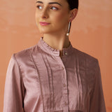 Avani Dark Pink Monochrome Shirt for Women