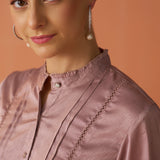 Avani Dark Pink Monochrome Shirt for Women