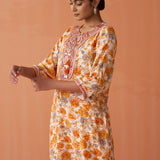 Mohini Orange Printed Rayon Co-ord Set for Women