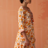 Mohini Orange Printed Rayon Co-ord Set for Women