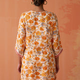 Mohini Orange Printed Rayon Co-ord Set for Women