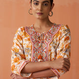 Mohini Orange Printed Rayon Co-ord Set for Women