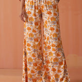 Mohini Orange Printed Rayon Co-ord Set for Women