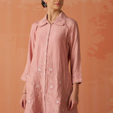 Alayssa Dark Pink Embroidered Kurti for Women