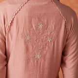 Alayssa Dark Pink Embroidered Kurti for Women