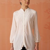 Gauhar Ivory Embroidered Shirt for Women