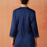 Amreen Navy Embroidered Top for Women