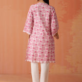 Saira Pink Embroidered Rayon Kurta Set for Women