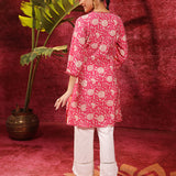 Bloom Fuchsia Pink Printed Cotton Tunic