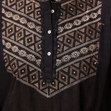 Meerab Black Embroidered Cotton Top for Women