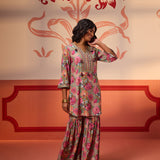 Fleur Green Printed Kurta Set for Women