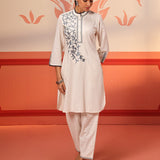 Lily Ivory Cotton Linen Tunic Set for Women