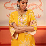 Ireen Chrome Yellow Printed Kurta for Women